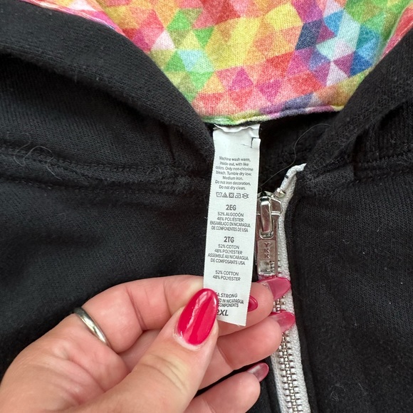 Feat Full Zip Hoodie with Rainbow Lined Hood - Picture 3 of 4